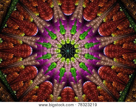 Multicolored Fractal Ornament