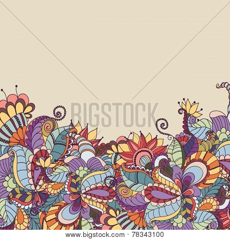 Decorative element. Abstract flower background