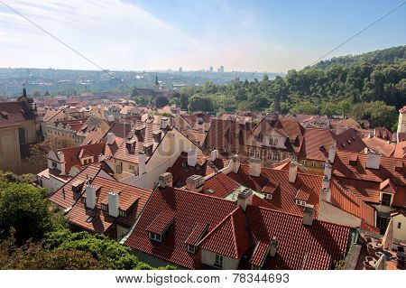 Prague roofs
