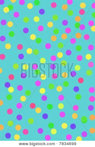 Tyrkysové abstraktní polka dot design