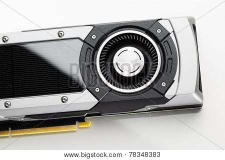 professional gaming graphic card, closeup view