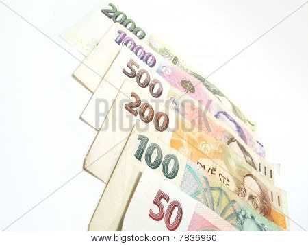 Tschechischen Banknoten