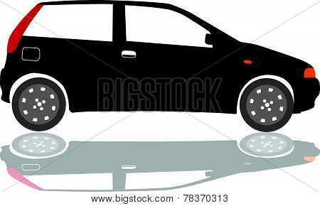 Silhouette of Car vector black