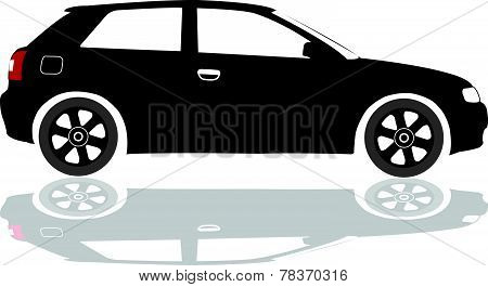 Silhouette of Car vector black