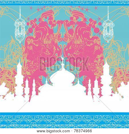 Abstract Religious Background - Ramadan Kareem Vector Design