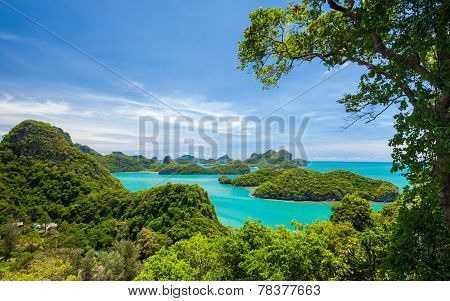 Bird Eye View Of Angthong National Marine Park, Koh Samui, Thailand