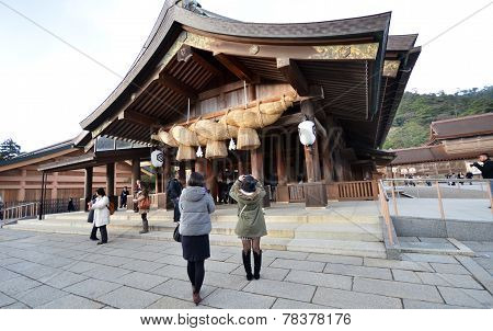 Tourists Visit Izumo-taisha On December 06, 2014 In Kyoto