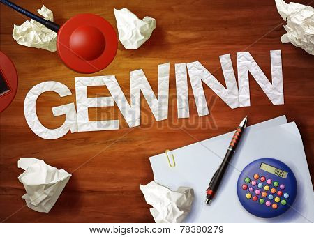 Gewinn Desktop Memo Calculator Office Think Organize