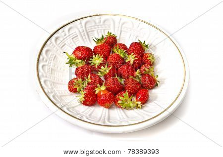 strawberries on a plate