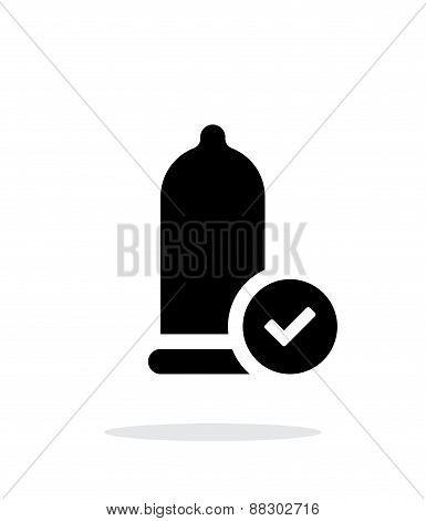 Condom Check icon on white background.