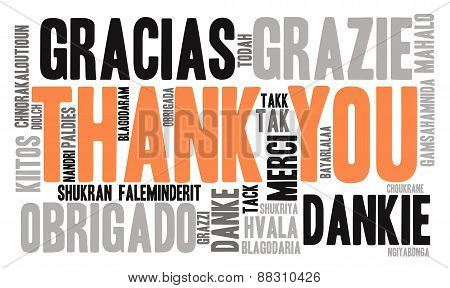 Thank You International Word Cloud