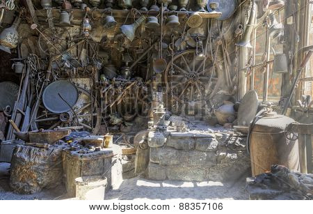 Antique Shop In The Village Household Items Lahij Azerbaijan
