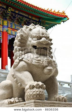 Oroszlán, a kínai templom