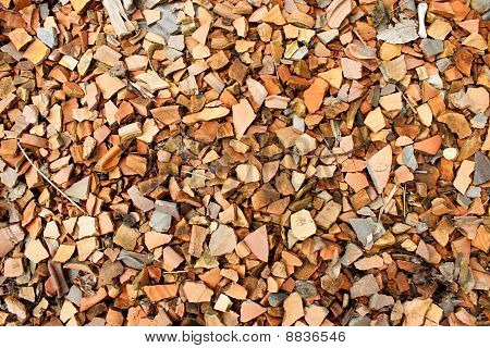 Textúra - kis darab törött cserépedények