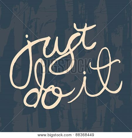 Just do it motivating poster