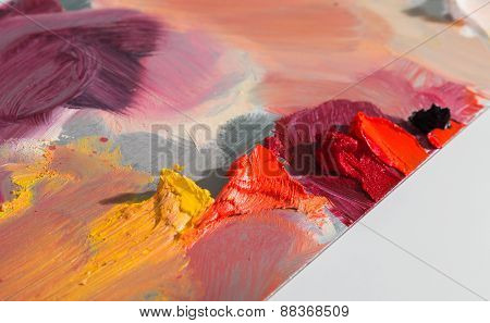 Make up palette with different colors