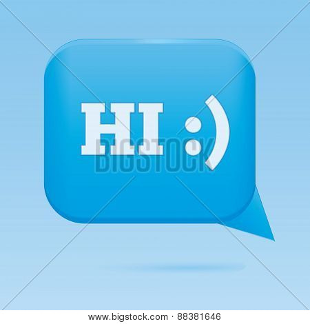 Blue Speech Web Bubble