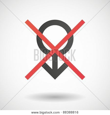 Not Allowed Icon With A Male Sign