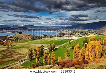 Lake Wanaka, view from mount Roys, South Island,  New Zealand