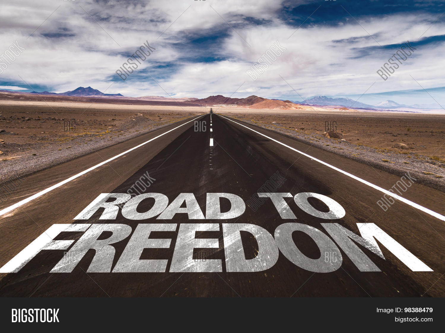 Road Freedom Written Image & Photo (Free Trial) Bigstock