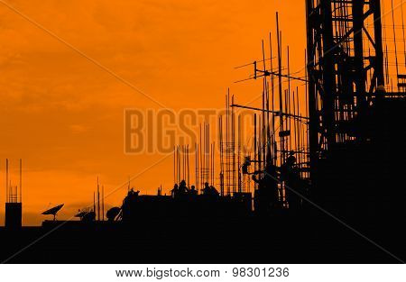 Silhouette Labor Working Construct