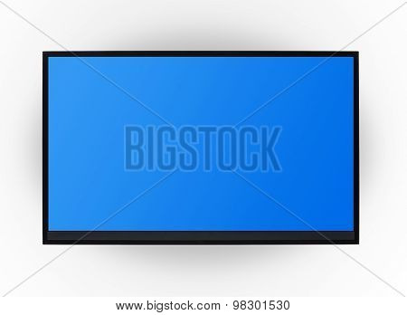 Led Tv Hanging On The Wall Background