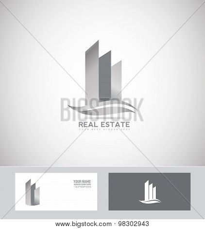 Grey Real Estate Logo Icon