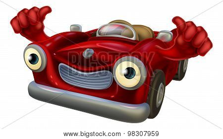 Thumbs Up Cartoon Car