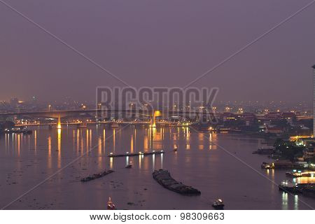 Chao Phraya River In Bangkok