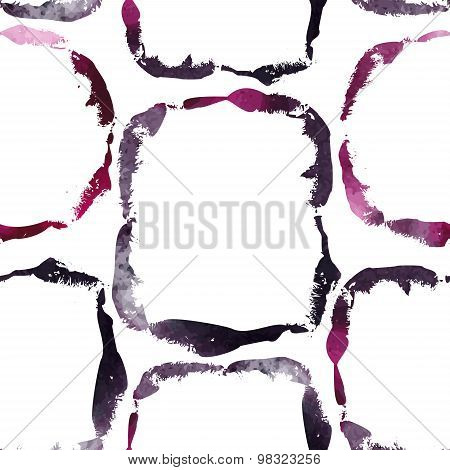 Vector grunge watercolor frames seamless pattern