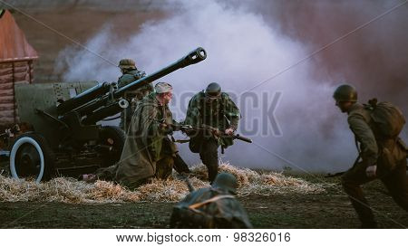 Reconstruction of Battle during events dedicated to 70th anniver