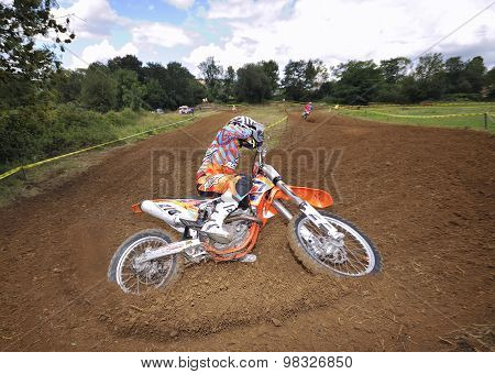 Motocross In Valdesoto, Spain.