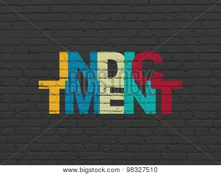 Law concept: Indictment on wall background