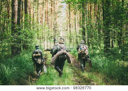 Unidentified re-enactors dressed as German soldiers during event