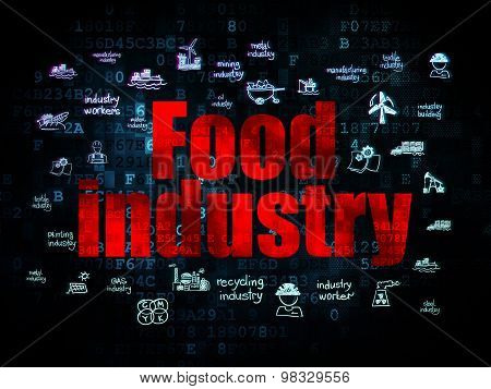 Manufacuring concept: Food Industry on Digital background