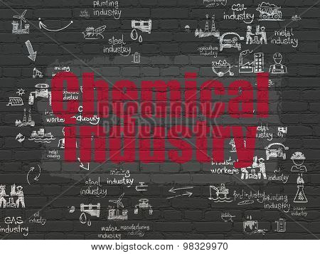 Manufacuring concept: Chemical Industry on wall background
