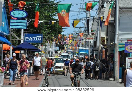 Commercial Street in Provincetown, Cape Cod in Massachusetts