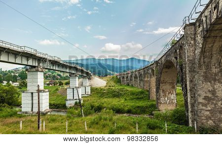 Bridge Viaduct In The Carpathians