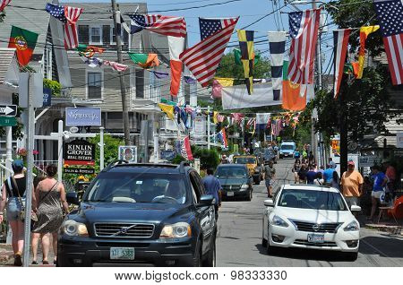 Commercial Street in Provincetown, Cape Cod in Massachusetts