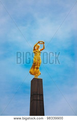 Monument of Remembrance Gelle Fra or Golden Lady is a war memorial