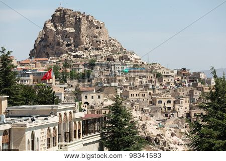 GOREME, CAPPADOCIA, TURKEY - JUNE 16, 2014: Love valley in Goreme national park. Cappadocia Turkey