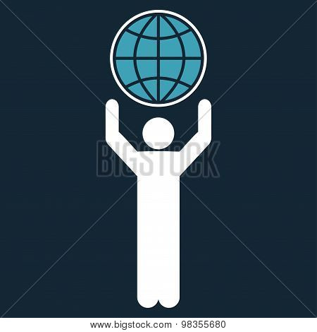 Globalist icon from Business Bicolor Set