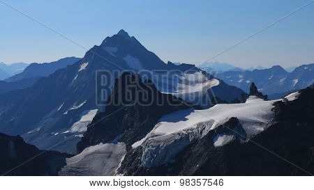 Beautiful Shaped High Mountains Seen From Mt Titlis