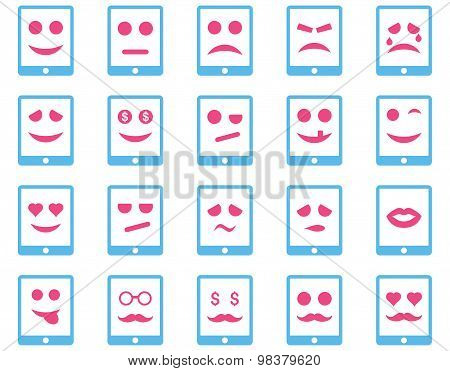 Emotion mobile tablet icons
