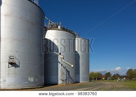 Silos On Blue Sky 1