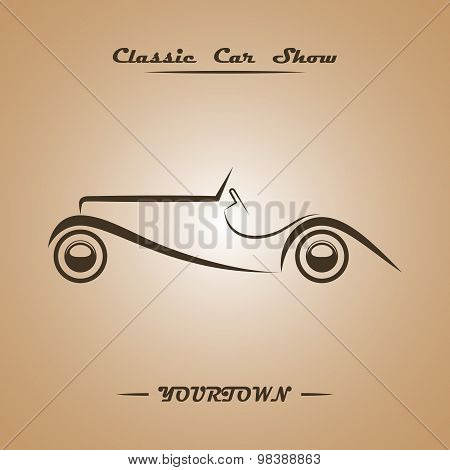 Classic car show poster concept .