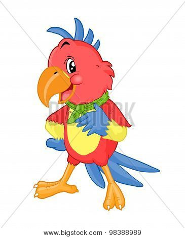 Happy young cockatoo. Vector illustration