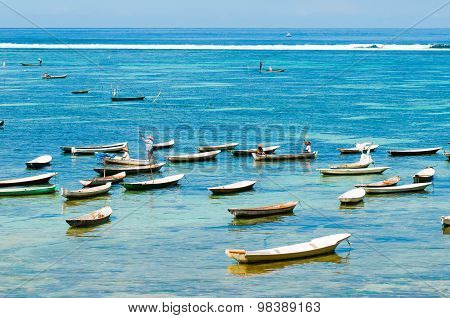 People in a boat in Lembongan island