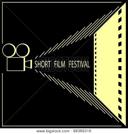 Short film festival, cinema film festival poster template.
