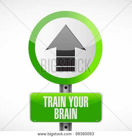 Train Your Brain Road Sign Concept